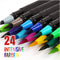 int!rend Brush Pen Set mit 51 Teilen - 24 Aquarellstifte, 2 Wasserstifte, 20 Blätter, 5 Schablonen - Pinselstifte für Kalligraphie & Handlettering