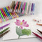 int!rend Dual Tip Brush Pen Set - 36 Farben Pinselstifte + 5 Schablonen - Bullet Journal Dicke und dünne Stifte - Filzstifte Art Marker Set für Erwachsene und Kinder